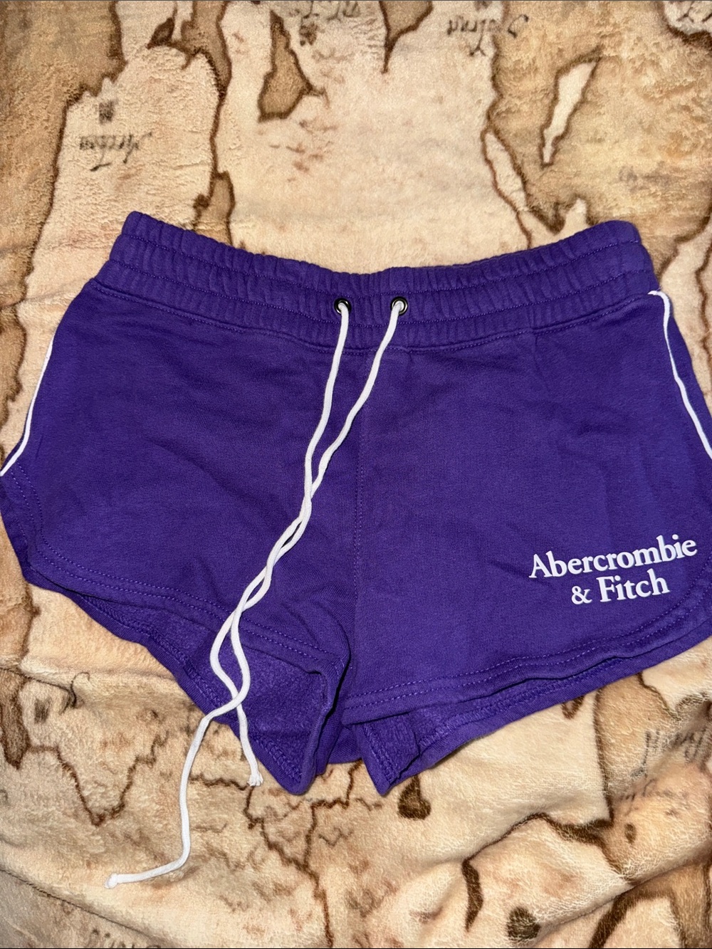 🖤Vintage Abercrombie & Fitch Purple Drawstring Athletic Shorts size S🖤